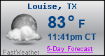 Weather Forecast for Louise, TX