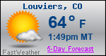 Weather Forecast for Louviers, CO