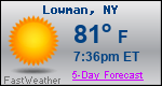 Weather Forecast for Lowman, NY