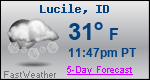 Weather Forecast for Lucile, ID