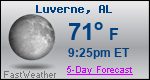 Weather Forecast for Luverne, AL