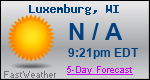 Weather Forecast for Luxemburg, WI