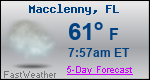 Weather Forecast for Macclenny, FL