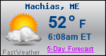 Weather Forecast for Machias, ME