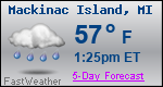 Weather Forecast for Mackinac Island, MI