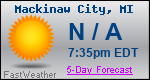 Weather Forecast for Mackinaw City, MI