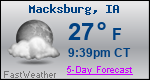 Weather Forecast for Macksburg, IA