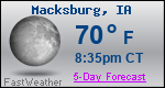 Weather Forecast for Macksburg, IA