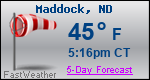 Weather Forecast for Maddock, ND