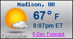 Weather Forecast for Madison, OH