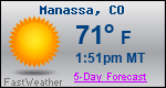 Weather Forecast for Manassa, CO