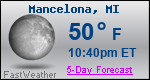 Weather Forecast for Mancelona, MI