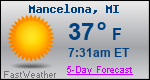Weather Forecast for Mancelona, MI