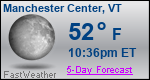 Weather Forecast for Manchester Center, VT