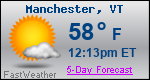 Weather Forecast for Manchester, VT