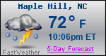Weather Forecast for Maple Hill, NC
