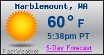 Weather Forecast for Marblemount, WA