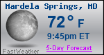 Weather Forecast for Mardela Springs, MD