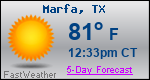 Weather Forecast for Marfa, TX