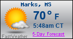 Weather Forecast for Marks, MS