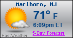 Weather Forecast for Marlboro, NJ