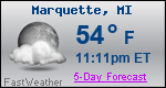 Weather Forecast for Marquette, MI