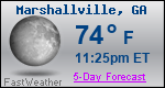 Weather Forecast for Marshallville, GA