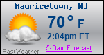 Weather Forecast for Mauricetown, NJ