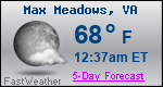 Weather Forecast for Max Meadows, VA