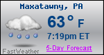 Weather Forecast for Maxatawny, PA
