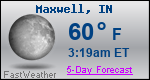 Weather Forecast for Maxwell, IN
