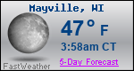 Weather Forecast for Mayville, WI