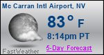 Weather Forecast for Mc Carran International Airport, NV