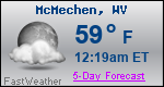 Weather Forecast for McMechen, WV