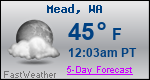 Weather Forecast for Mead, WA