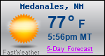 Weather Forecast for Medanales, NM
