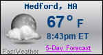 Weather Forecast for Medford, MA