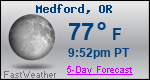 Weather Forecast for Medford, OR