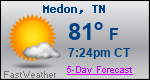Weather Forecast for Medon, TN