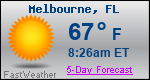 Weather Forecast for Melbourne, FL