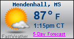 Weather Forecast for Mendenhall, MS