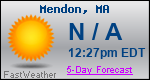 Weather Forecast for Mendon, MA