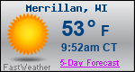 Weather Forecast for Merrillan, WI