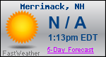 Weather Forecast for Merrimack, NH