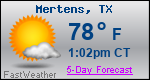 Weather Forecast for Mertens, TX