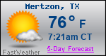 Weather Forecast for Mertzon, TX