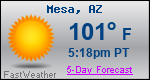 Weather Forecast for Mesa, AZ