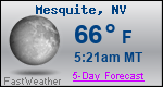 Weather Forecast for Mesquite, NV