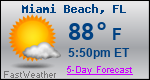 Weather Forecast for Miami Beach, FL