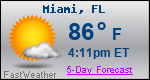 Weather Forecast for Miami, FL
